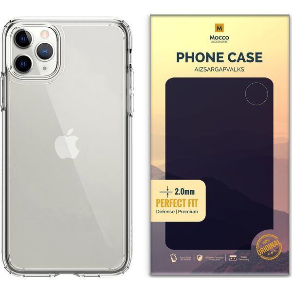 Mocco Original Clear Case 2mm Silicone Case for Apple iPhone 12 Pro Max Transparent (EU Blister)