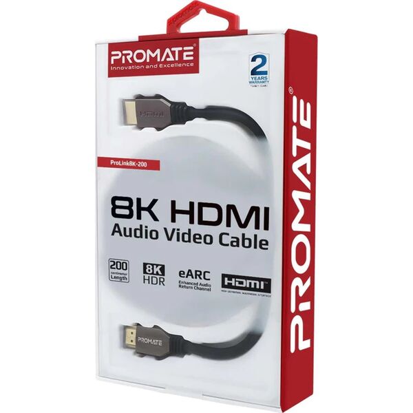 Promate PROLINK8K-200 Ultra HD / 8K HDR HDMI Cable 2m Gold