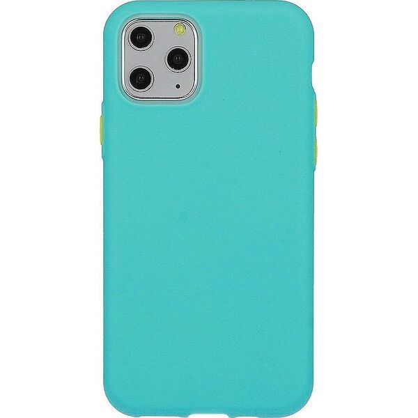 Mocco Soft Cream Silicone Back Case for Apple iPhone 12 / 12 Pro Green