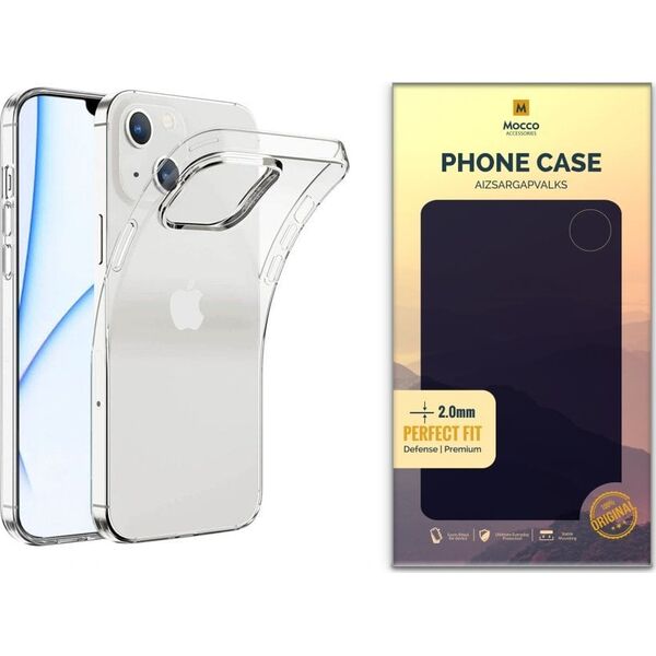 Mocco Original Clear Case 2mm Silicone Case for Apple iPhone 14 Plus Transparent