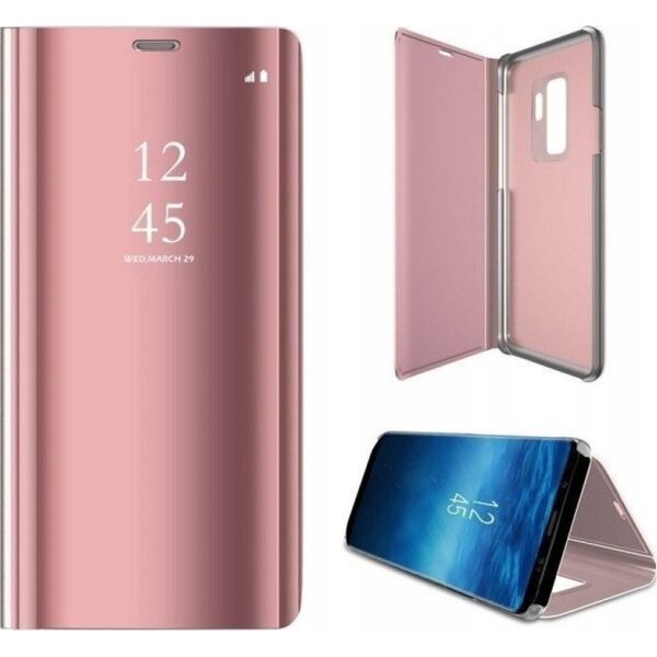 Mocco Clear View Cover Case For Samsung Galaxy A42 5G Pink