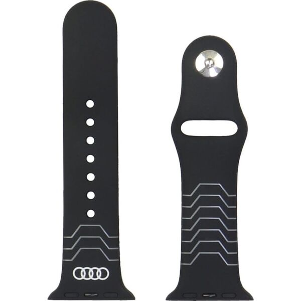 Λουράκι ρολογιού Audi Geometric Pattern Silicone για Apple Watch 40/41/42mm μαύρο