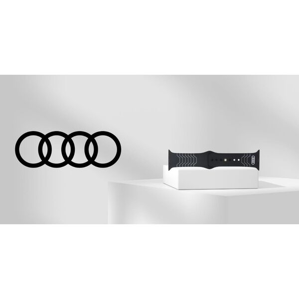 Λουράκι ρολογιού Audi Geometric Pattern Silicone για Apple Watch 40/41/42mm μαύρο