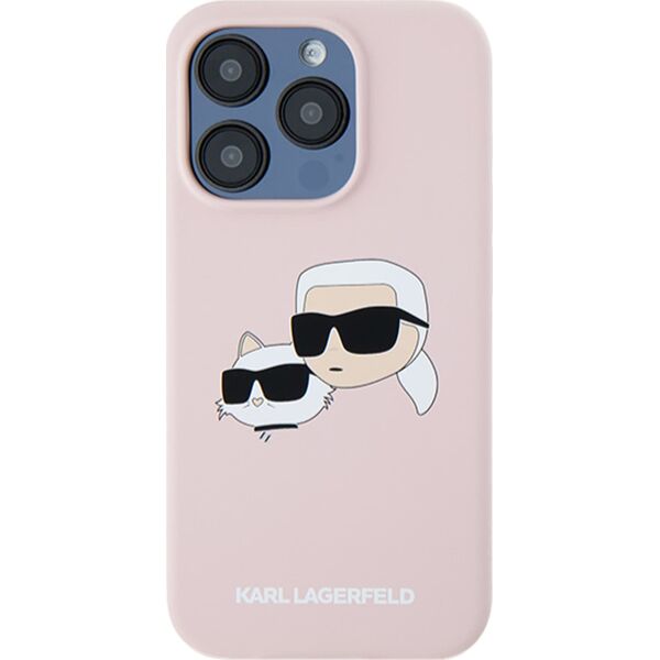 Karl Lagerfeld KLHMP16LSKCHPPLP iPhone16 Pro 6.3" pink/pink hardcase Silicone Double Heads Print M