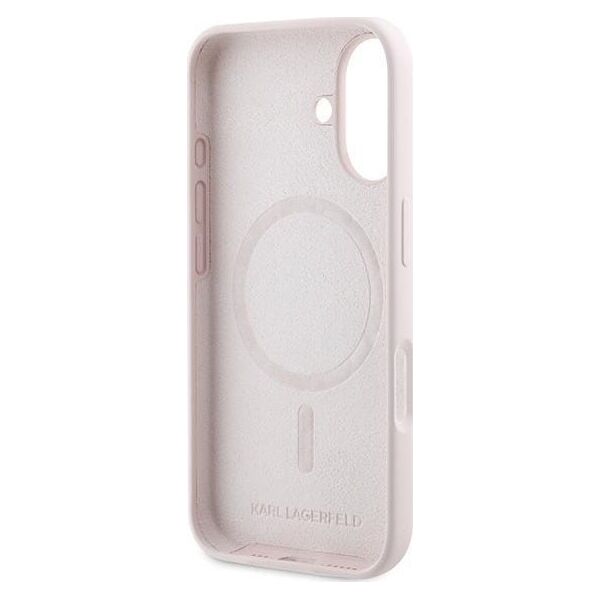 Karl Lagerfeld KLHMP16MSKCHPPLP iPhone16 Plus 6.7" pink/pink hardcase Silicone Double Heads Print