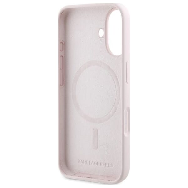 Karl Lagerfeld KLHMP16SSKCHPPLP iPhone16 6.1" pink/pink hardcase Silicone Double Heads Print MagSa