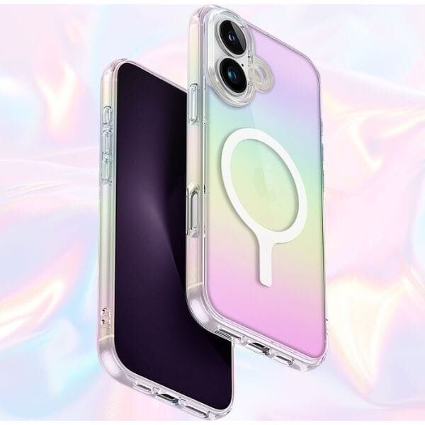 Case UNIQ Iridescia for iPhone 16 Magclick Charging holographic