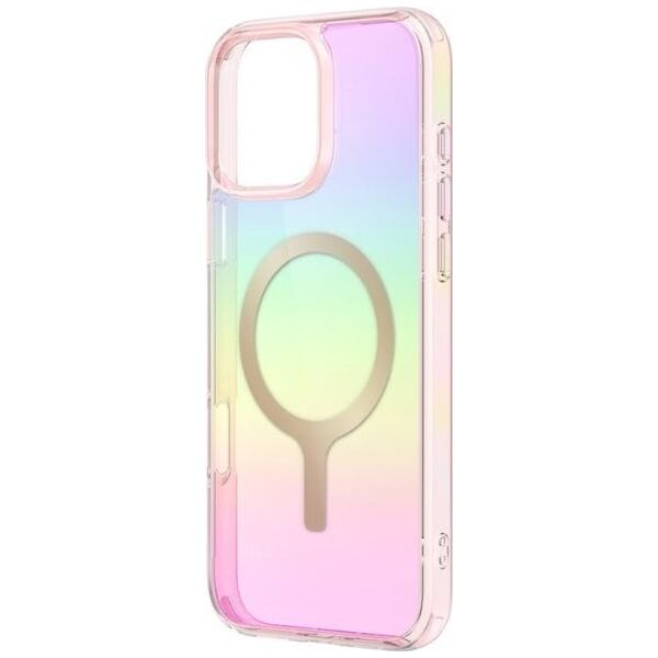 Case UNIQ Iridescia for iPhone 16 Pro Max Magclick Charging pink prism