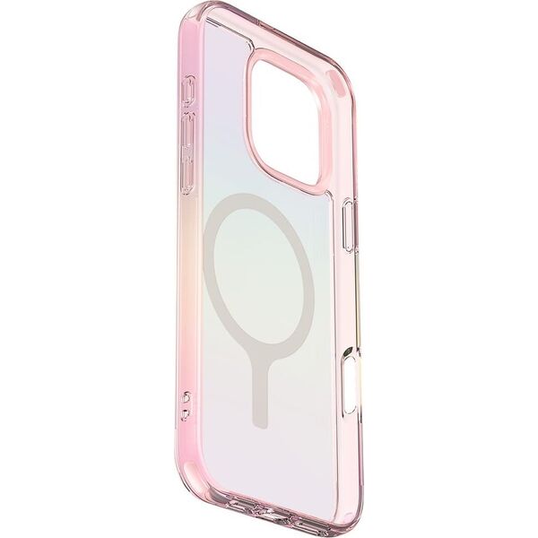 Case UNIQ Iridescia for iPhone 16 Pro Magclick Charging pink prism