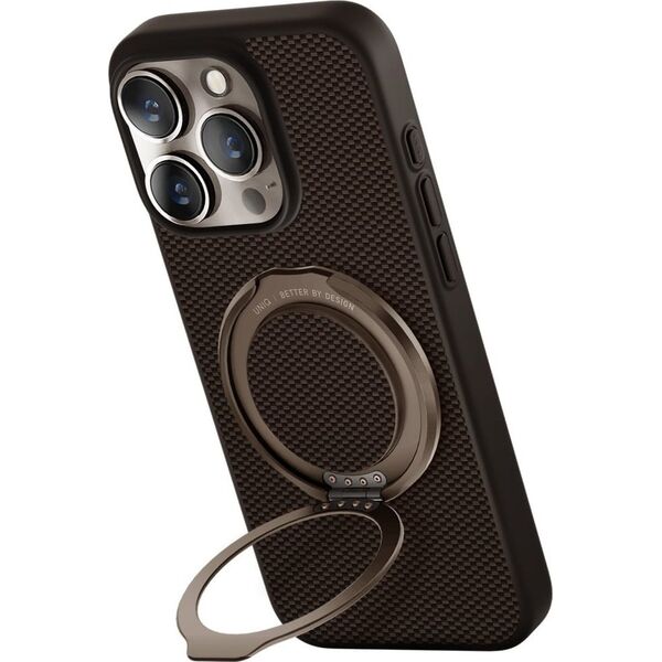 Case UNIQ Keva Air for iPhone 16 Pro Magclick Charging GripFit brown
