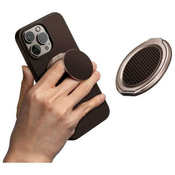 Case UNIQ Keva Air for iPhone 16 Pro Magclick Charging GripFit brown