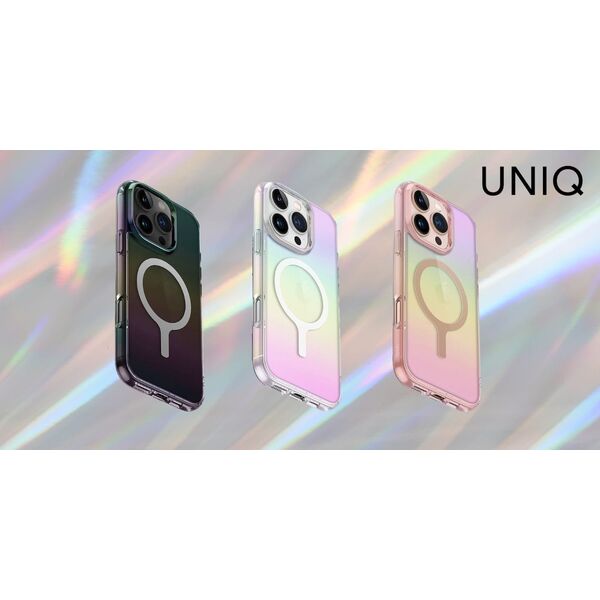 Case UNIQ Iridescia for iPhone 16 Pro Magclick Charging holographic