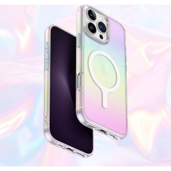 Case UNIQ Iridescia for iPhone 16 Pro Magclick Charging holographic