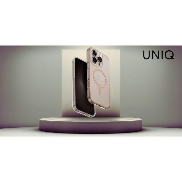 Etui UNIQ Clario do iPhone 16 Pro        Magclick Charging przezroczysty/złoty