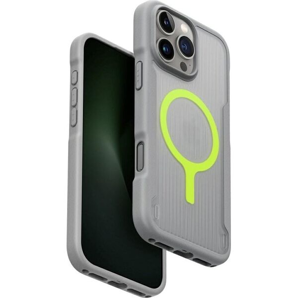 Etui UNIQ Combat Active do iPhone 16 Pro Max Magclick Charging szary