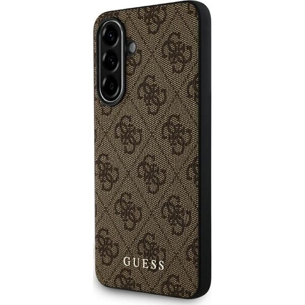 Etui Guess 4G Metal Gold Logo do Samsung Galaxy A36 brązowy