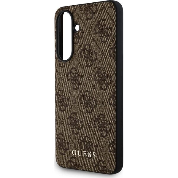 Etui Guess 4G Metal Gold Logo do Samsung Galaxy A36 brązowy