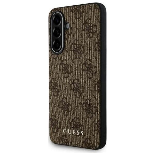 Etui Guess 4G Metal Gold Logo do Samsung Galaxy A36 brązowy