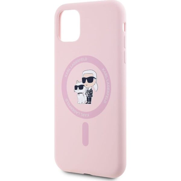 Etui Karl Lagerfeld Silicone             Karl&Choupette MagSafe do iPhone 11 różowy