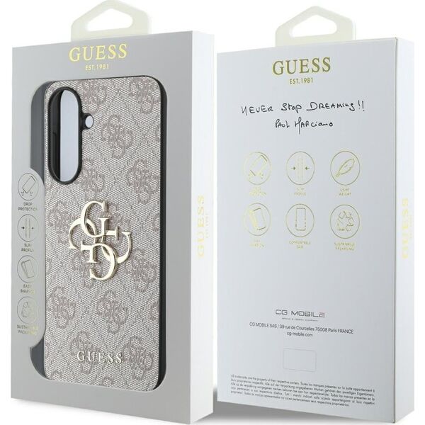 Etui Guess Big 4G Logo Classic Logo do   Samsung Galaxy A56 różowy