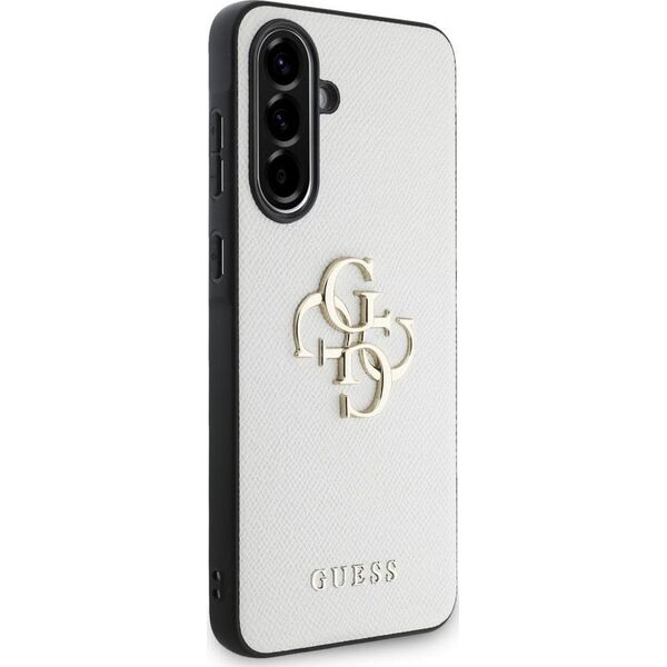 Etui Guess Grained Big 4G Logo Small     Classic Logo do Samsung Galaxy A56 beżowy