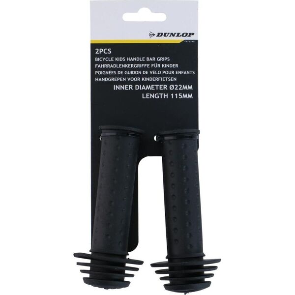 CHWYTY RĄCZKI GRIPY DO KIEROWNICY 115MM DUNLOP - CZARNY