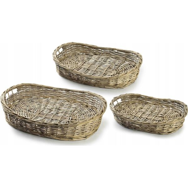 Komplet 3 Tac 53x39xh10cm/48x33xh9cm/43x28,5xh8cm Lumarko!