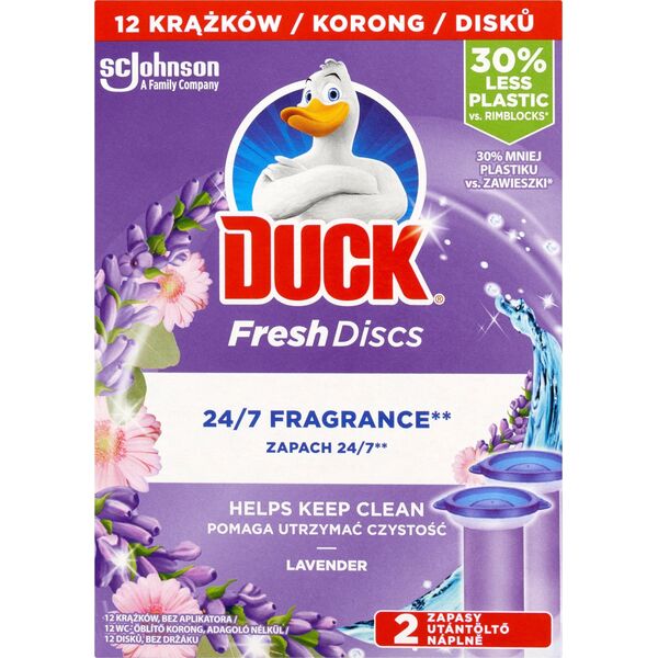 Duck Fresh Dick Zapas Krążek Żelowy do Wc 2x36ml Lavender..