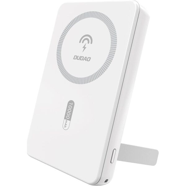 Powerbank Dudao K14S+ 10000mAh 20W USB-A / USB-C / MagSafe z podstawką - biały