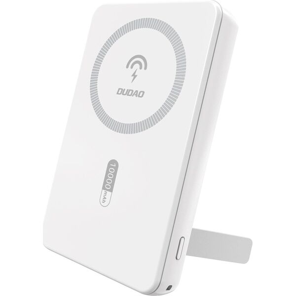 Powerbank Dudao K14S+ 10000mAh 20W USB-A / USB-C / MagSafe z podstawką - biały