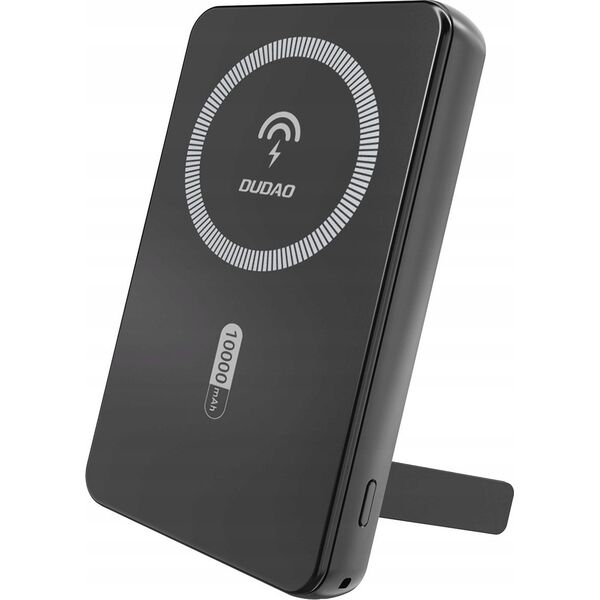 Powerbank Dudao K14S+ 10000mAh 20W USB-A / USB-C / MagSafe z podstawką - czarny