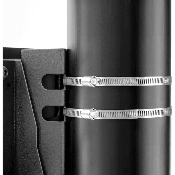 HAGOR PLW Saeulenadapter neigbare Halterung zur Adaption an Saeulen max Tragl 30kg VESA max 400x400 fuer Saeulendurchmesser bis 1,5m