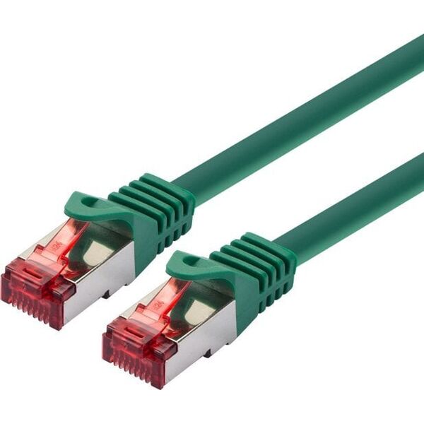 LOGON TCR66SS0025G kabel sieciowy Zielony 0,25 m Cat6 SF/UTP (S-FTP)