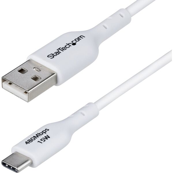 StarTech USB2AC1MNCWHE kabel USB USB 2.0 1 m USB A USB C Biały