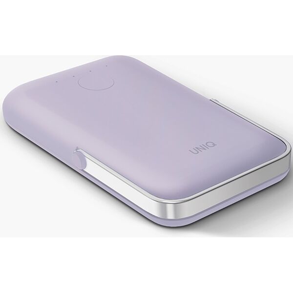 UNIQ Powerbank Hoveo 5000mAh USB-C 20WPD Fast charge Wireless Magnetic liliowy/lilac lavender