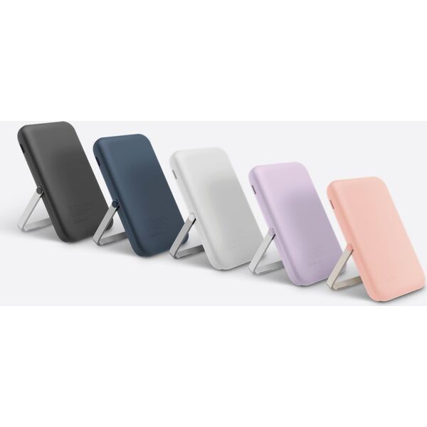 UNIQ Powerbank Hoveo 5000mAh USB-C 20WPD Fast charge Wireless Magnetic różowy/blush pink