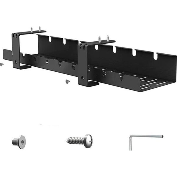 ATL DA263 Organizer na kable pod biurko blat  czarny