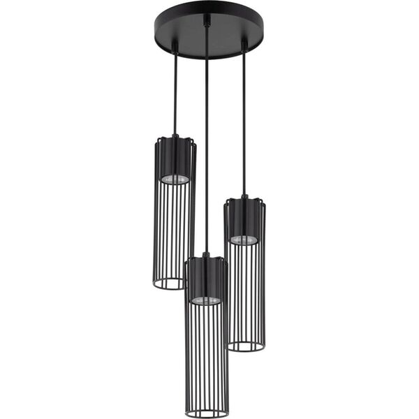 Lampa wisząca Sigma Industrialna lampa wisząca Fobia kaskada nad łóżko czarna