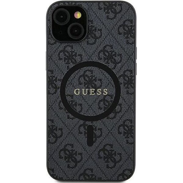 Guess Etui Guess GUHMS24LG4GFRK Samsung Galaxy S24 Ultra hardcase 4G Collection Leather Metal Logo MagSafe czarny/black