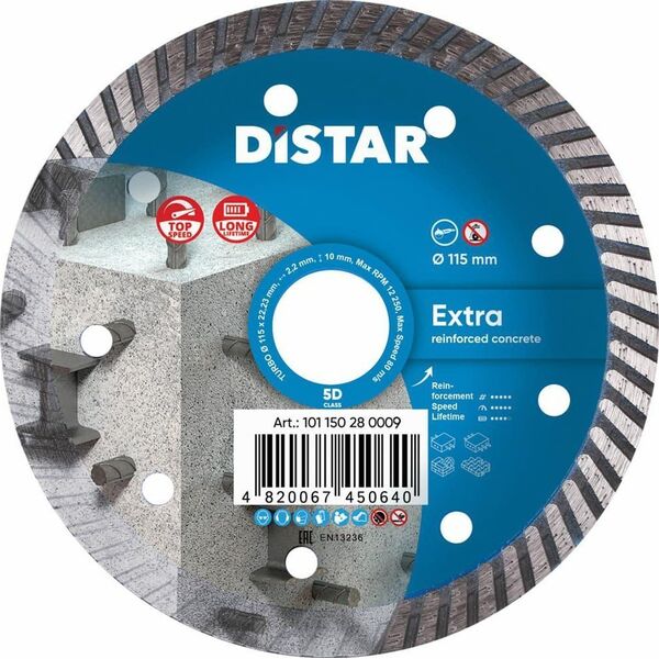 DISTAR DIAMOND BLADE EXTRA 115 x 2.2 x 22.23mm TURBO