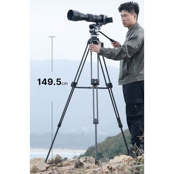 Profesjonalny STATYW do Filmowania VIDEO 25kg 149.5cm BOWL 75mm / Ulanzi / T047