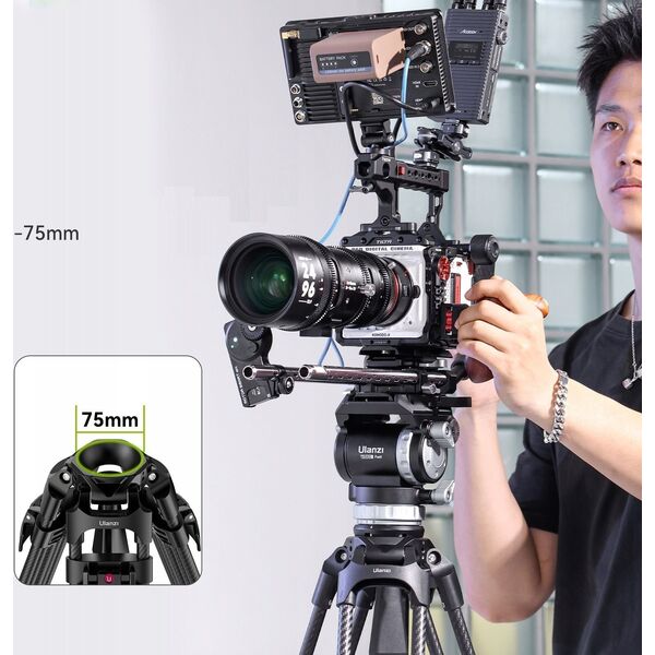Profesjonalny STATYW do Filmowania VIDEO 25kg 149.5cm BOWL 75mm / Ulanzi / T047