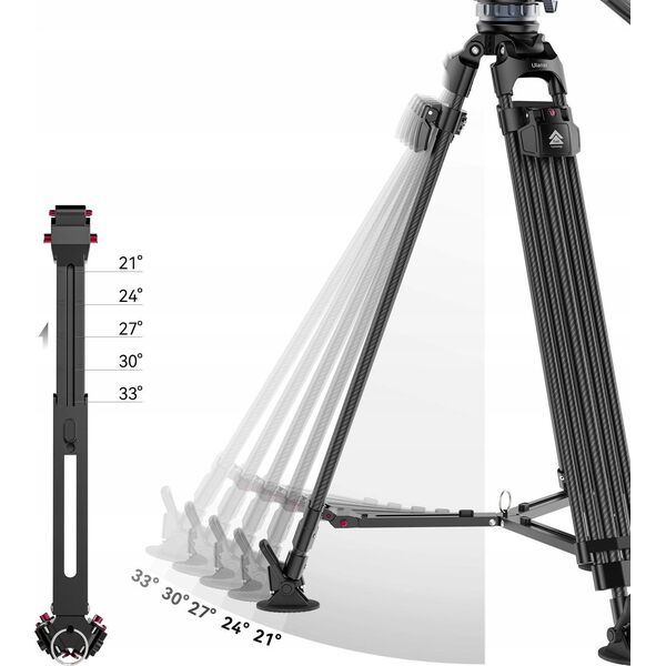 Profesjonalny STATYW do Filmowania VIDEO 25kg 149.5cm BOWL 75mm / Ulanzi / T047