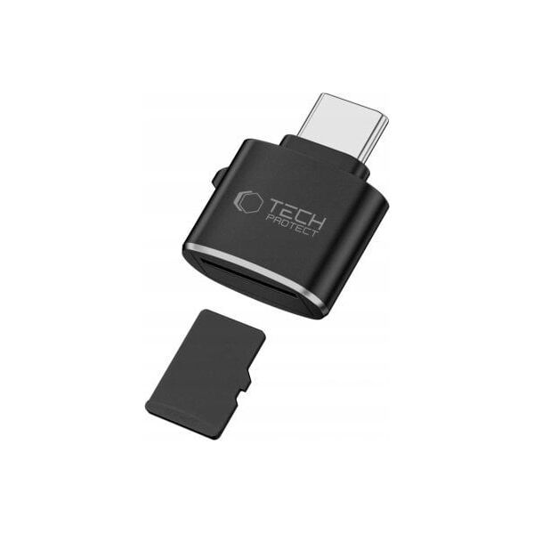 TECH-PROTECT ULTRABOOST TYPE-C TO CARD READER MICRO SD/TF BLACK