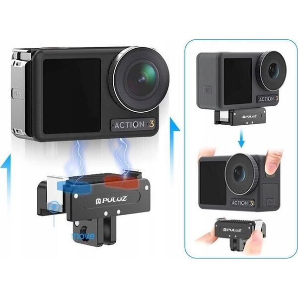 Adapter Uchwyt Mocowanie na 1/4'' System GoPro do DJI Osmo Action 5 Pro / 4 / 3 / PU743B