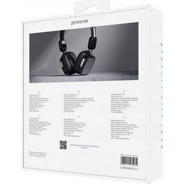 Słuchawki Bezprzewodowe Retro Nauszne Bluetooth 5.4 70'Classic II Proove / Czarne