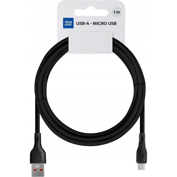 Καλώδιο BLUE STAR ECO 2A USB A σε Micro USB PJ68-23-2 1m μαύρο