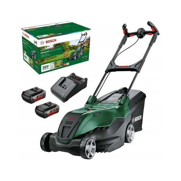 Kosiarka akumulatorowa Bosch Bosch cordless lawn mower AdvancedRotak 36V-40-650, 36Volt (green/black, 2x Li-ion battery 2.0Ah, POWER FOR ALL)