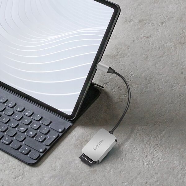 Czytnik LogiLink LogiLink USB 3.0 Dual-Kartenleser USB-C/SD/microSD alu