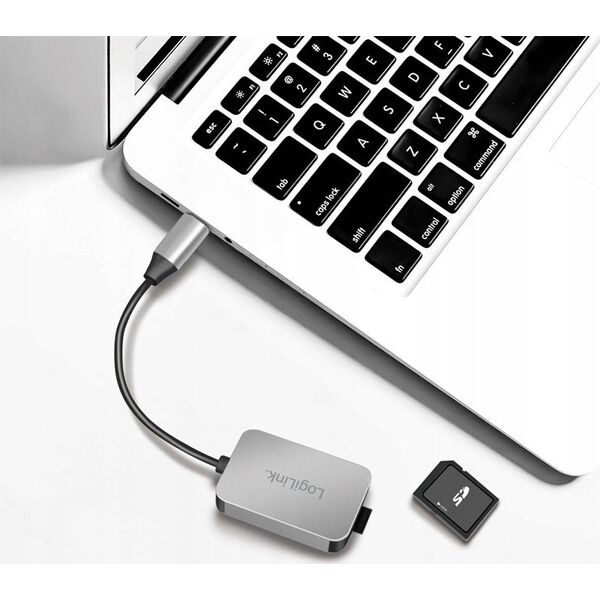 Czytnik LogiLink LogiLink USB 3.0 Dual-Kartenleser USB-C/SD/microSD alu